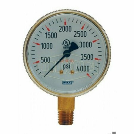 DIXON Welding Gauge, 0 to 100 psi, 1/4 in Connection, 2-1/2 in Dial, +/- 3-2-3 % GBRW100